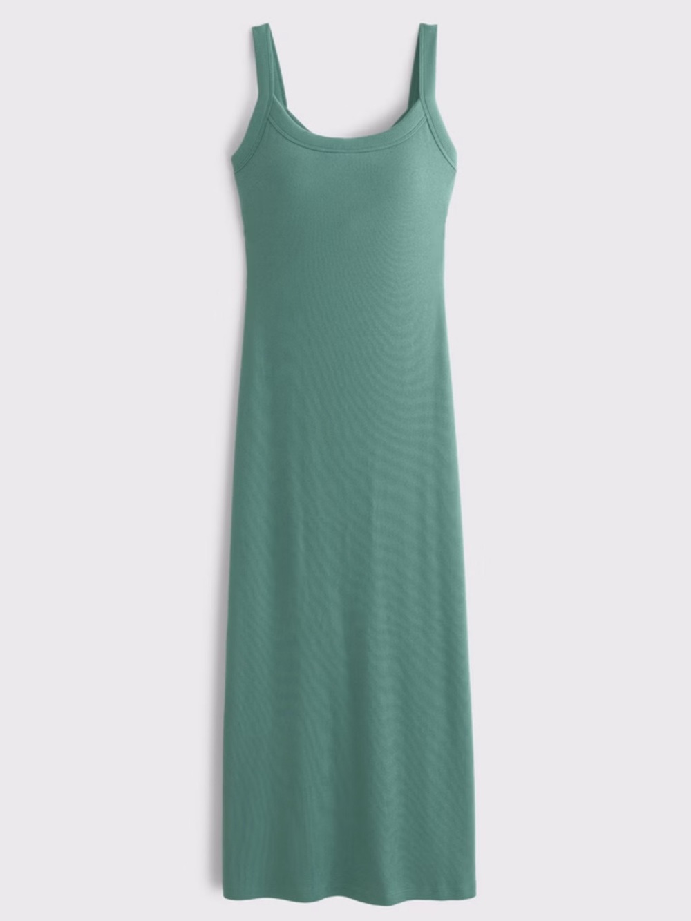 Abercrombie and Fitch green ribbed bra free essential 90s maxi dress LG TALL - Picture 1 of 4